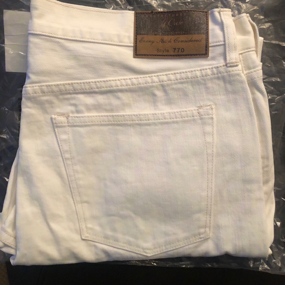 Men’s J.Crew 770 White Denim Jeans Size 36/30